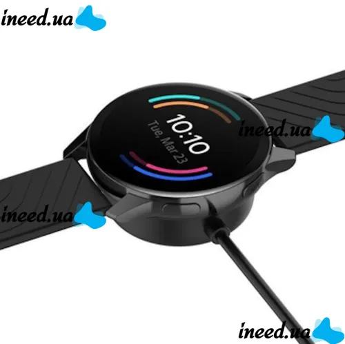 Магнітний зарядний пристрій IS7 Charging Line для Smart Watch T500, Магнітна USB зарядка 37мм 2-конектора для зарядки смарт годинників Чорна