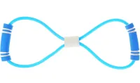 ProsourceFit LX-08 tubular resistance band for pull-ups, tourniquet, fitness, exercise eight with soft grips medium load up to 9 kg