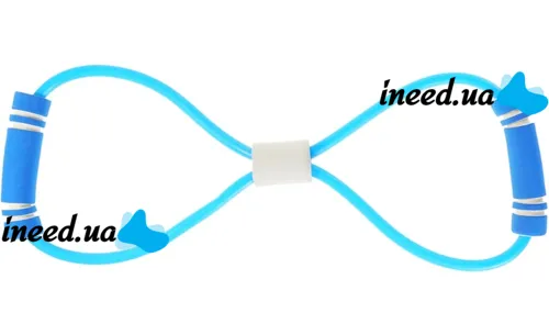 ProsourceFit LX-08 tubular resistance band for pull-ups, tourniquet, fitness, exercise eight with soft grips medium load up to 9 kg