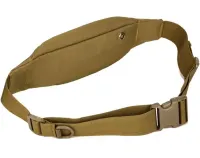 Sports belt bag Protector Plus Y113 with embroidery for sports, A banana over the shoulder with headphone output for running and training