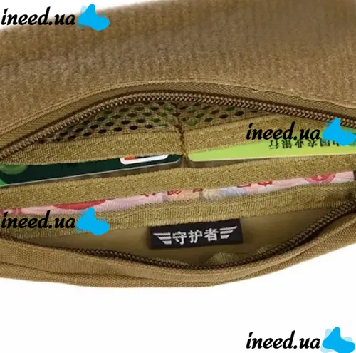 Sports belt bag Protector Plus Y113 with embroidery for sports, A banana over the shoulder with headphone output for running and training