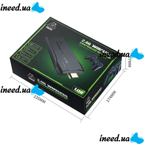 Data Frog Y-3 Lite Green Playstation PS1 Video Game Console with Wireless Joysticks, HDMI to 64GB TV, 4K 10000 Sega Dendy Y3 Games