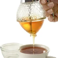 Диспенсер для меда Honey Dispenser ручной дозатор 200 мл, емкость колба для соусов, карамели, варенья, диспенсер-дозатор на подставке 10*15 см
