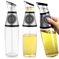 Кухонный дозатор для масла NBZ Press and Measure, стеклянная бутылка для масла и уксуса Oil Dispenser, нажимной диспенсер для жидких продуктов 500 мл