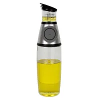 Кухонный дозатор для масла NBZ Press and Measure, стеклянная бутылка для масла и уксуса Oil Dispenser, нажимной диспенсер для жидких продуктов 500 мл