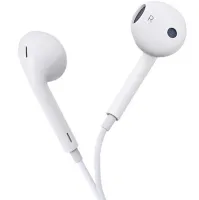 Wired In-ear Headphones iPhone XS MAX JBC-071 lightning with Headset, Vacuum Headphones with Microphone and Lightning Bluetooth Connector White