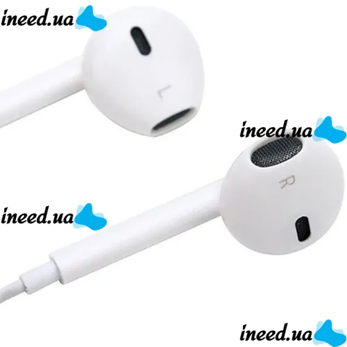 Wired In-ear Headphones iPhone XS MAX JBC-071 lightning with Headset, Vacuum Headphones with Microphone and Lightning Bluetooth Connector White