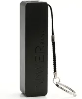 External Battery Battery Power Bank Esperanza XMP101K Xiaomi 2600 mAh for Charging, Charger Powerbank A5 USB 1A with 18650 with Keychain Black