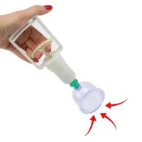 Вакуумные массажные антицеллюлитные банки с насосом - Pull Out a Vacuum Apparatus KL 24 шт, Медицинский набор из 24 вакуумных банок для массажа