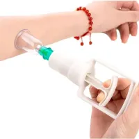 Вакуумные массажные антицеллюлитные банки с насосом - Pull Out a Vacuum Apparatus KL 24 шт, Медицинский набор из 24 вакуумных банок для массажа