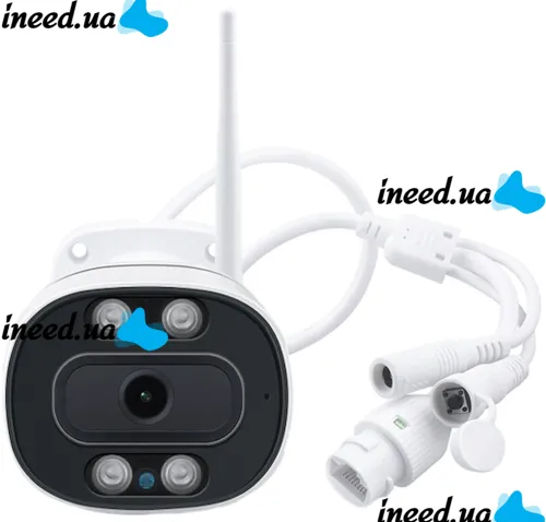 Вулична поворотна IP камера відеоспостереження C16 TUYA 3.0 mp з віддаленим доступом і датчиком руху Камера з бездротовим Wi-Fi і LAN підключенням