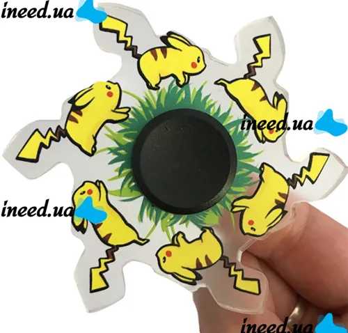 Дитяча іграшка антистрес спиннер біжить Пікачу Run Animated Spinner 0057F з ефектом 3D анімації через камеру Покемон TL - 24 для дітей і дорослих