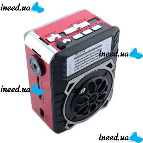 Golon RX-9133 rechargeable radio with flashlight and built-in SD player, USB, mains with battery, FM Radio Receiver Battery-powered speaker