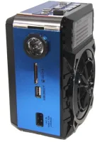 Golon RX-9133 rechargeable radio with flashlight and built-in SD player, USB, mains with battery, FM Radio Receiver Battery-powered speaker