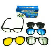 Universal Sunglasses anti-glare Magic Vision 5 in 1 with Interchangeable Lenses on magnets, Polarized Glasses with Magnetic Interchangeable Lenses