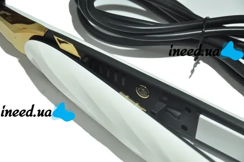 Утюжок випрямляч для волосся Geemy GM-490, Професійна керамічна плойка Вирівнювач Gemei для укладання з дисплеєм і регулюванням температури