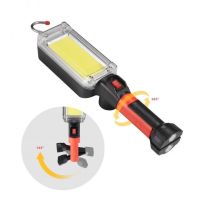 Аккумуляторный фонарь Bailong BL-ZJ-8859-B-COB 20w с крючком и магнитом подвесной ручной фонарик, светодиодная лампа для СТО, светильник