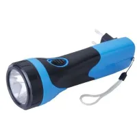 Ручний акумуляторний ліхтарик Wimpex WX-209 1LED до 25 метрів з висувною вилкою, кишеньковий ліхтар KM - 209 2 режими з зарядкою від мережі 220V Синій