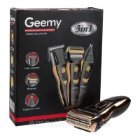 Аккумуляторная мужская электробритва, машинка, триммер Gemei GM-595 Hair Trimmer для бороды и носа, универсальный набор 3 в 1 для стрижки волос Gemmy