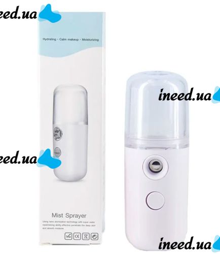 Ультразвуковой аккумуляторный увлажнитель воздуха для кожи лица Nano Mist Soraver с подсветкой, Нано-распылитель с резервуаром для воды 30 мл