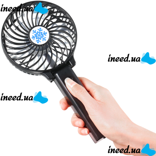 Ручний міні вентилятор Handy Mini Fan WX - 6508 USB акумуляторний настільний вентилятор трансформер зі складною ручкою і знімним акумулятором