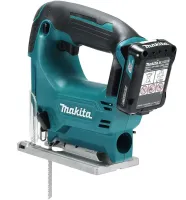 Аккумуляторный электролобзик Makita JV101DZ 12V 2AH для фигурной резки дерева с 2 аккумуляторами, Беспроводной электрический лобзик Макита в кейсе