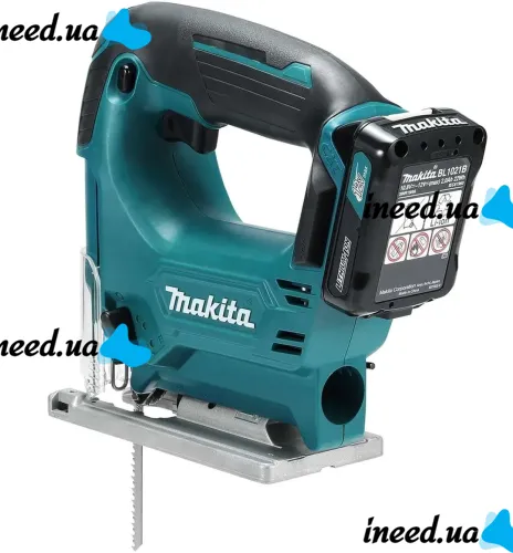 Аккумуляторный электролобзик Makita JV101DZ 12V 2AH для фигурной резки дерева с 2 аккумуляторами, Беспроводной электрический лобзик Макита в кейсе