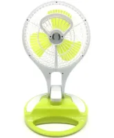 Desktop Folding Fan with Lamp Handy Mini Fan JR-5580 12V 220V with LED Backlight from 18650 Batteries Rechargeable Mini Fan