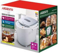 Electric bread Maker Ardesto BMG-750 500W for home baking bread, Bread Maker with LCD display 12 modes up to 750 grams from 220V network White