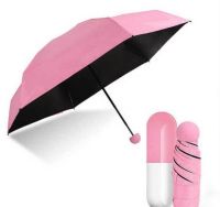 Компактний парасольку-капсула Capsule Umbrella, Кишеньковий парасольку капсула у футлярі, Капсульний складаний міні парасольку