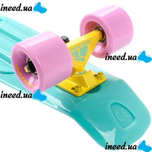 Children's urban Mini Skate Penny Board Penny My Go Fish Skateboards Mint 22", Skateboard MS-0848 with luminous wheels for children and teenagers