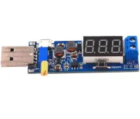 Универсальный понижающий повышающий преобразователь USB WX-6423 DC-DC 3.5-12V 1.2-24V Модуль преобразования напряжения 3.5-12В 1.2-24В с вольтметром