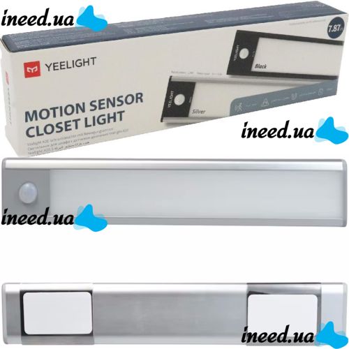 Беспроводной сенсорный светильник Yeelight YLCG006 60см с датчиком движения на магните, Аккумуляторная лампа освещение A60 на магнитной основе от USB