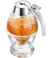 Диспенсер для меда Honey Dispenser ручной дозатор 200 мл, емкость колба для соусов, карамели, варенья, диспенсер-дозатор на подставке 10*15 см
