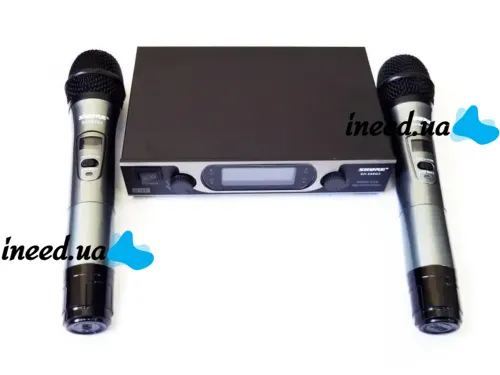 Радіосистема Shure SH-600g3, база, 2 мікрофони, гарнітура бездротова професійна радіосистема з двома мікрофонами і базою
