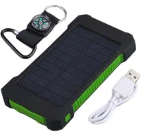 Portable Charger Battery Power Bank Solar JS-809 50000 mAh with Solar Panel and Flashlight, External Battery Power Bank for Charging USB 2.1A