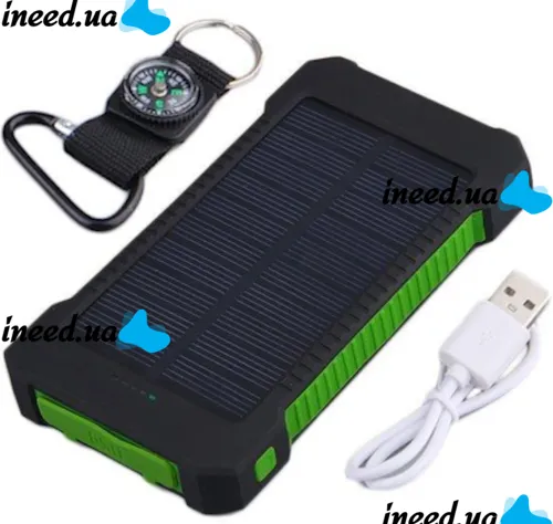 Portable Charger Battery Power Bank Solar JS-809 50000 mAh with Solar Panel and Flashlight, External Battery Power Bank for Charging USB 2.1A