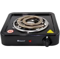 Настільна спіральна електрична плита на одну конфорку Domotec MS-5531 1000w одноконфорочная електроплита з широкою спіраллю і термостатом Чорна