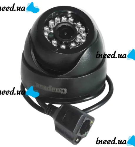 Кімнатна камера відеоспостереження Спартак CCTV Camera 349 IP 1.3 mp, Цифрова купольна кольорова HD відеокамера для будинку з роз'ємом LAN