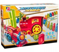 Educational Toy Train Laying Dominoes Happy Truck sciences 955-1A 60 parts Children's Constructor Train Train Domino 660B from batteries from children