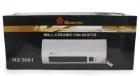 Настінний електричний тепловентилятор Domotec MS-5961 з пультом 2000W Керамічний обігрівач на стіну теплова завіса Домотек MS 5961 з таймером