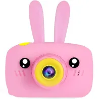 Дитячий акумуляторний фотоапарат DVR Baby Camera XL - 500R зайчик, Дитяча цифрова камера 7688 600mAh, цифровий фотоапарат для дітей Рожевий