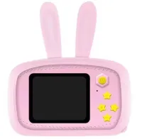 Дитячий акумуляторний фотоапарат DVR Baby Camera XL - 500R зайчик, Дитяча цифрова камера 7688 600mAh, цифровий фотоапарат для дітей Рожевий