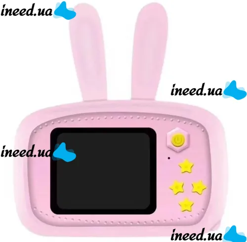 Дитячий акумуляторний фотоапарат DVR Baby Camera XL - 500R зайчик, Дитяча цифрова камера 7688 600mAh, цифровий фотоапарат для дітей Рожевий
