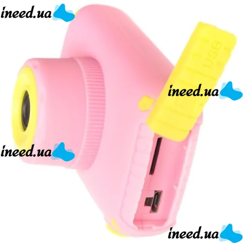 Дитячий акумуляторний фотоапарат DVR Baby Camera XL - 500R зайчик, Дитяча цифрова камера 7688 600mAh, цифровий фотоапарат для дітей Рожевий