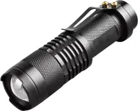 Ручной мини фонарик с линзой Bailong BL-8468 99000W Карманный светодиодный фонарь Supretto X-Balog с функцией зума Черный