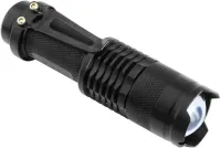 Ручной мини фонарик с линзой Bailong BL-8468 99000W Карманный светодиодный фонарь Supretto X-Balog с функцией зума Черный