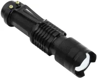 Ручной мини фонарик с линзой Bailong BL-8468 99000W Карманный светодиодный фонарь Supretto X-Balog с функцией зума Черный