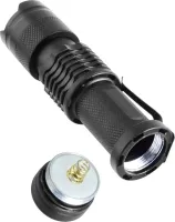 Ручной мини фонарик с линзой Bailong BL-8468 99000W Карманный светодиодный фонарь Supretto X-Balog с функцией зума Черный