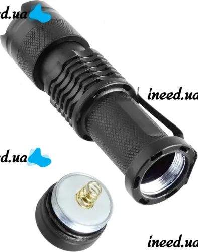 Ручной мини фонарик с линзой Bailong BL-8468 99000W Карманный светодиодный фонарь Supretto X-Balog с функцией зума Черный